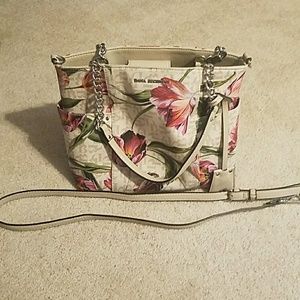Dana buchman floral logo purse